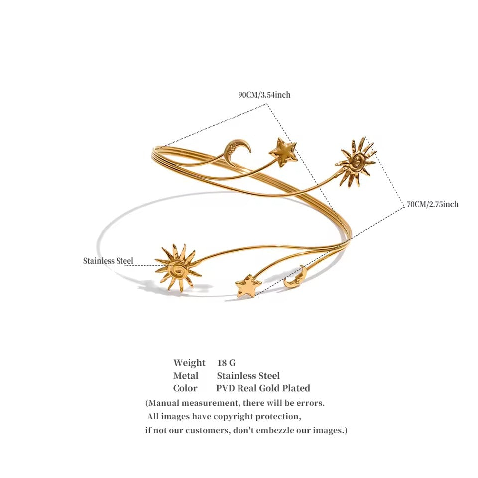 Solara Arm Band – gold bracelet