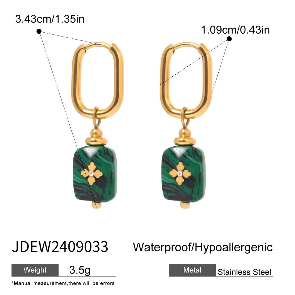 Mosaic Hoop Earrings – gold hoop earrings