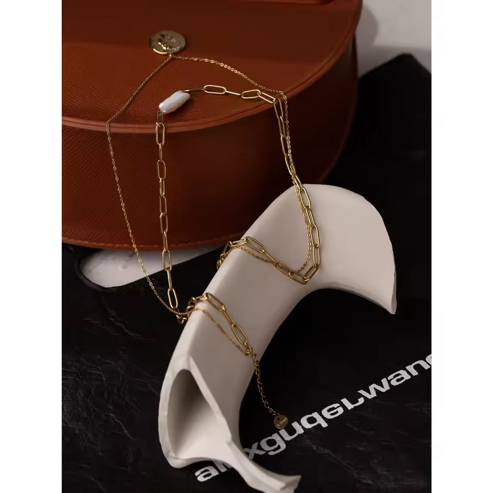 Coin Layered Necklace – gold necklace