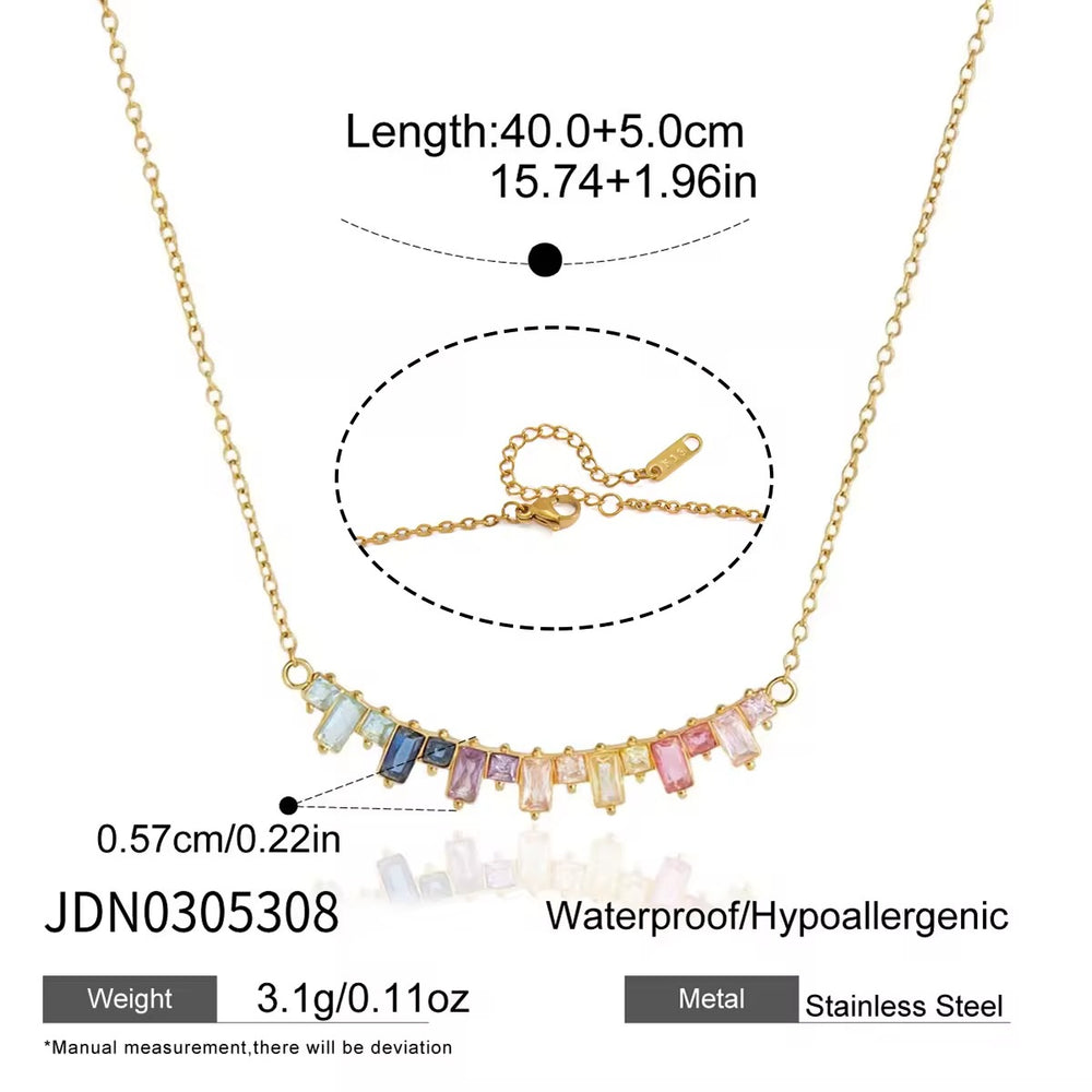 Pastel Prism Necklace – gold necklace