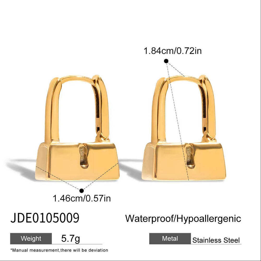 Lock Me In Earrings – gold earrings