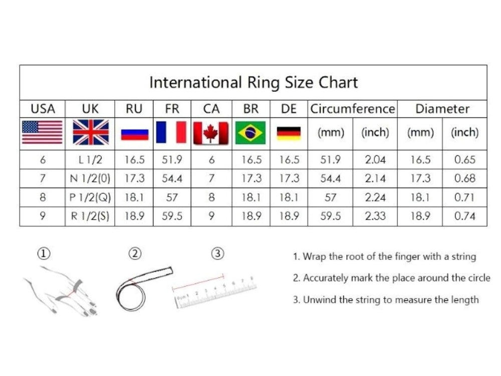 Svarn Jewels ring size chart