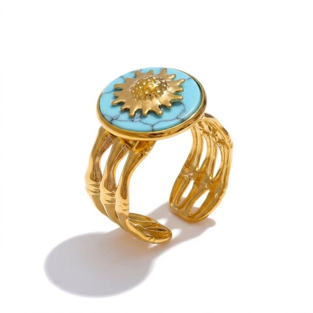 Solar Flare Ring – adjustable gold ring