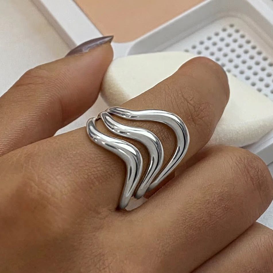 Triple Wave Ring – adjustable ring